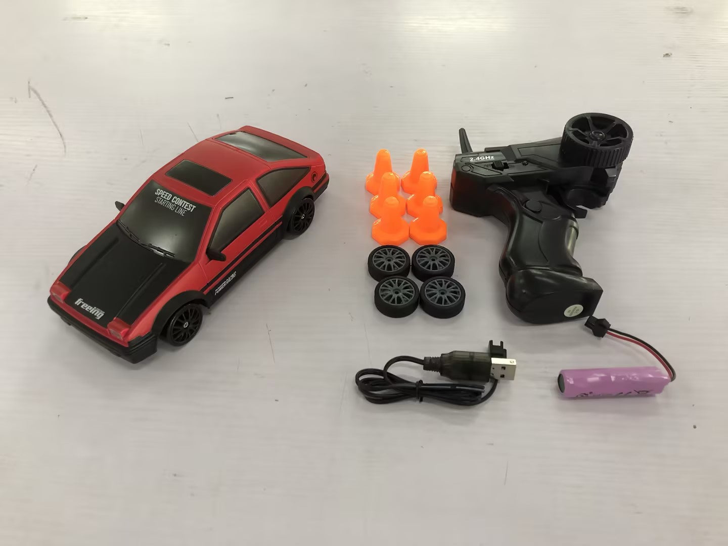 2.4G Drift Rc Car 4WD RC Drift Car Toy Remote Control GTR Model AE86 Vehicle Car RC Racing Car Toy for Children Christmas Gifts